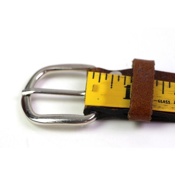 Yves FRANCE TOOLED BROWN GENUINE LEATHER 1 1/8"Wd CASUAL DRESS BELT Sz 42/90(G8 - Picture 11 of 14